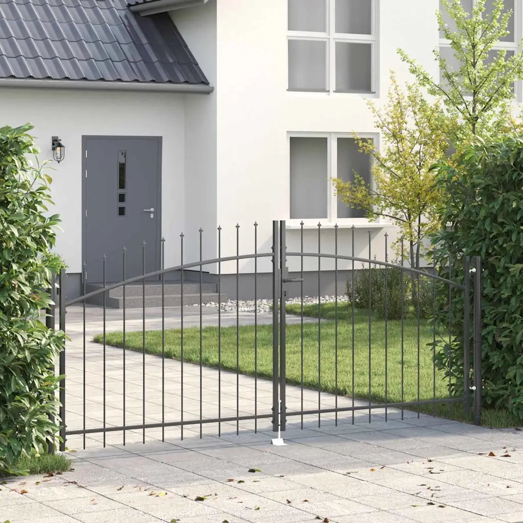 Cancello Doppio Woerden Grigio 299,5 x 149,5 cm Acciaio 42008845