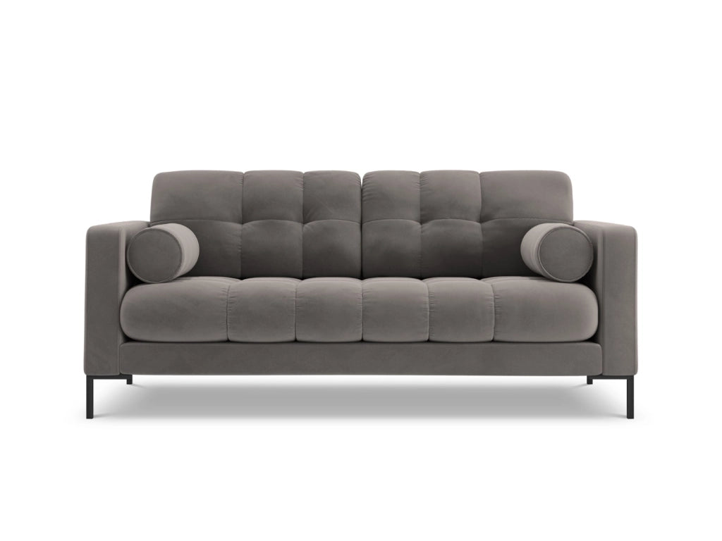 Cosmopolitan Design - Divano "Bali" 2 posti in velluto grigio chiaro 