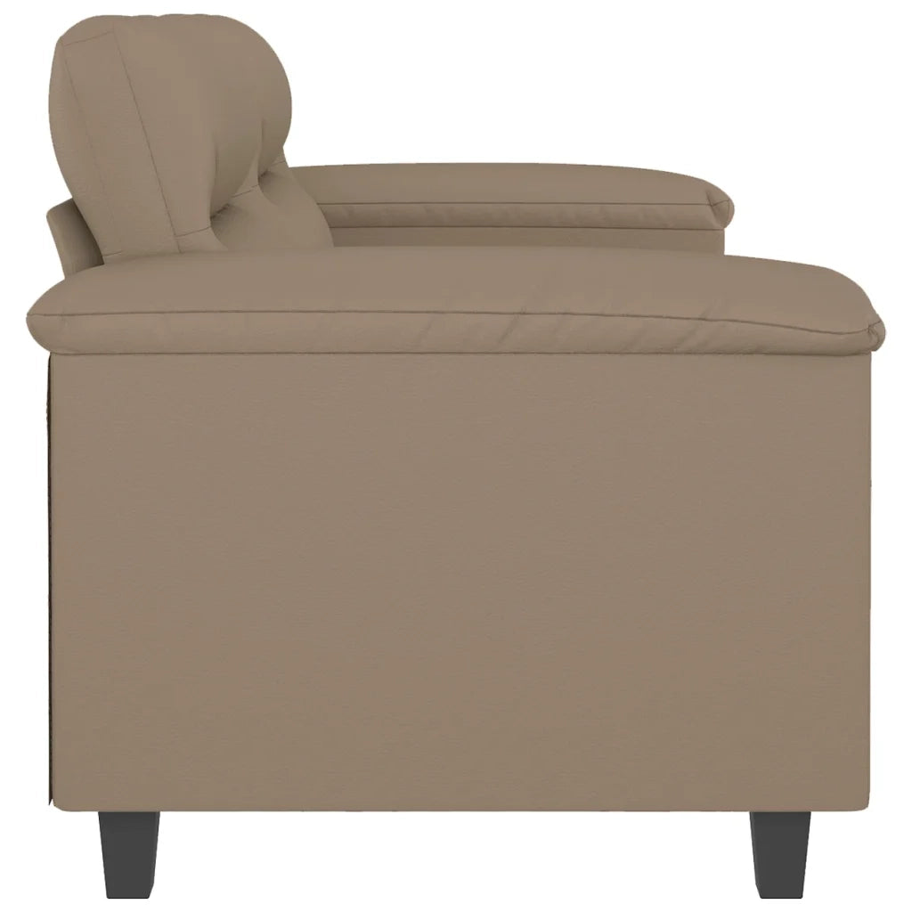 Divano a 2 Posti Cappuccino 140 cm in Similpelle 359582