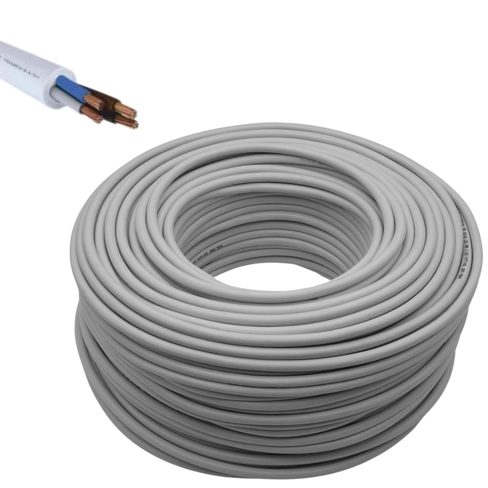 Cavo elettrico grigio fror gommato flessibile tutor quadripolare antifiamma *** lunghezza metri 25, sezione conduttor...