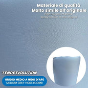 Kit Riparazione Tessuto Cielo Auto - Nido D'ape Grigio Medio Senza Colla - Misura 1,50 x 2 m - Adatto anche per Pannelli Portiere e Pantoni