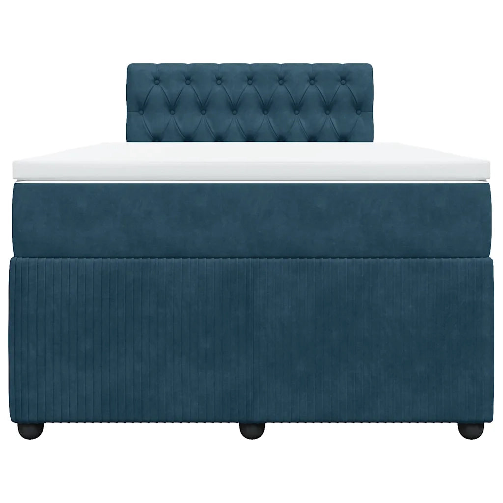 Giroletto a Molle con Materasso Blu 120x200 cm in Velluto 3290020