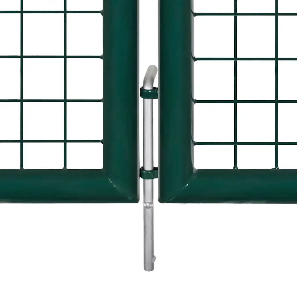 Cancello per Recinzione in Acciaio 300x100 cm Verde 42979