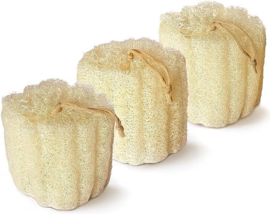Scrubber Exfoliante per Bagno a Loofah Naturale (3-pack)