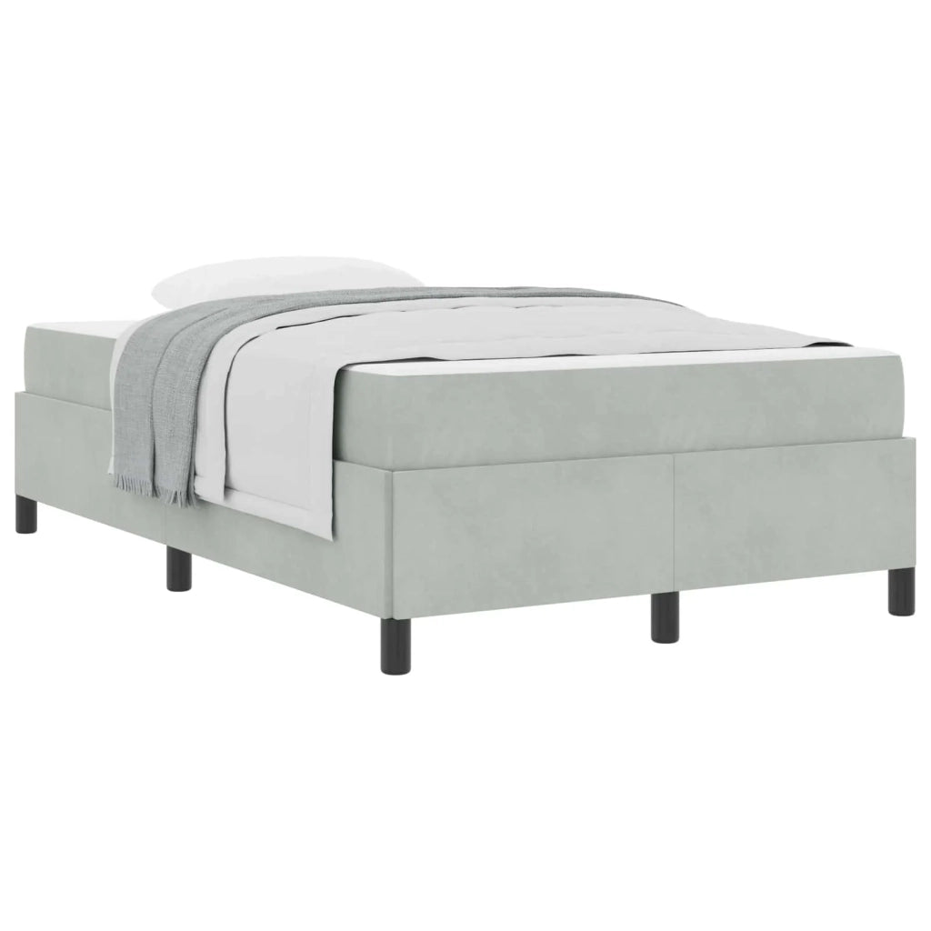 Struttura del letto Grigio chiaro 120 x 190 cm Tessuto