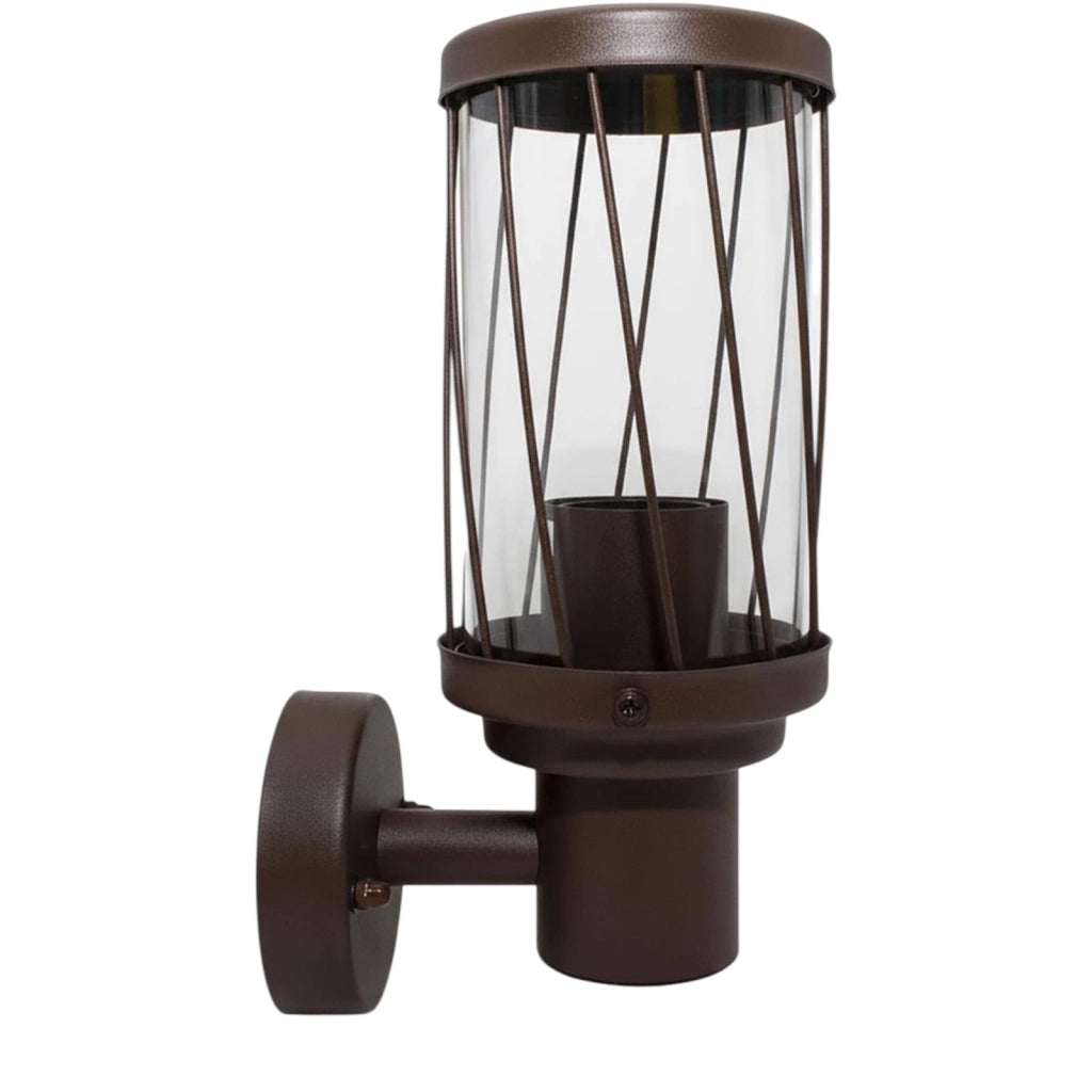 Applique da Esterno Ruggine LED Vintage IP54 E27 Lanterna a Parete Design Industriale per Giardino Terrazzo e Balcone Portoni