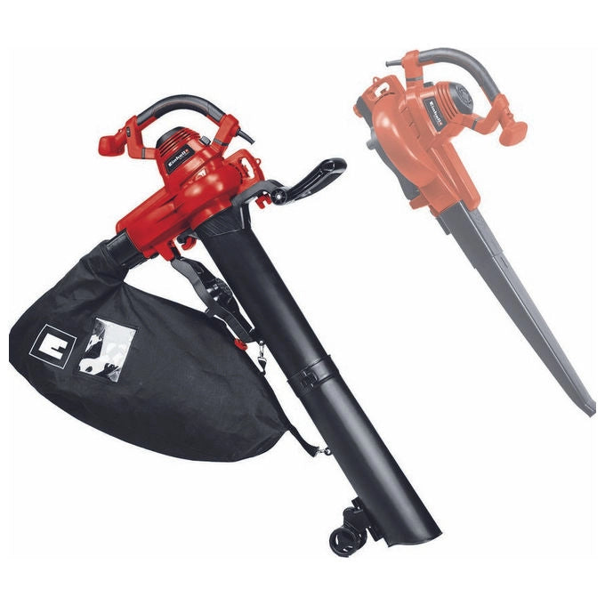 Einhell 3433320 GC-EL 3000 E Soffiatore Aspiratore Foglie Elettrico 3000W 840 m³-h 300 km-h Sacco 45 L Regolazione Giri