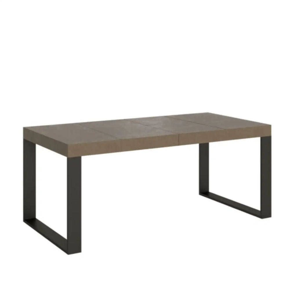 Tavolo allungabile 140/244x90 cm Tecno Premium tortora gambe antracite