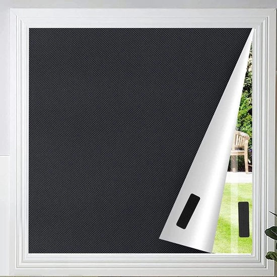 Rete di oscuramento - Polvere oscurante - 300x145cm - Tapparelle oscuranti - Tende a oscuramento temporanee - Tende a oscuramento portatili - Con asta morbida 20 adesivi e 30 nastri self-adesivi