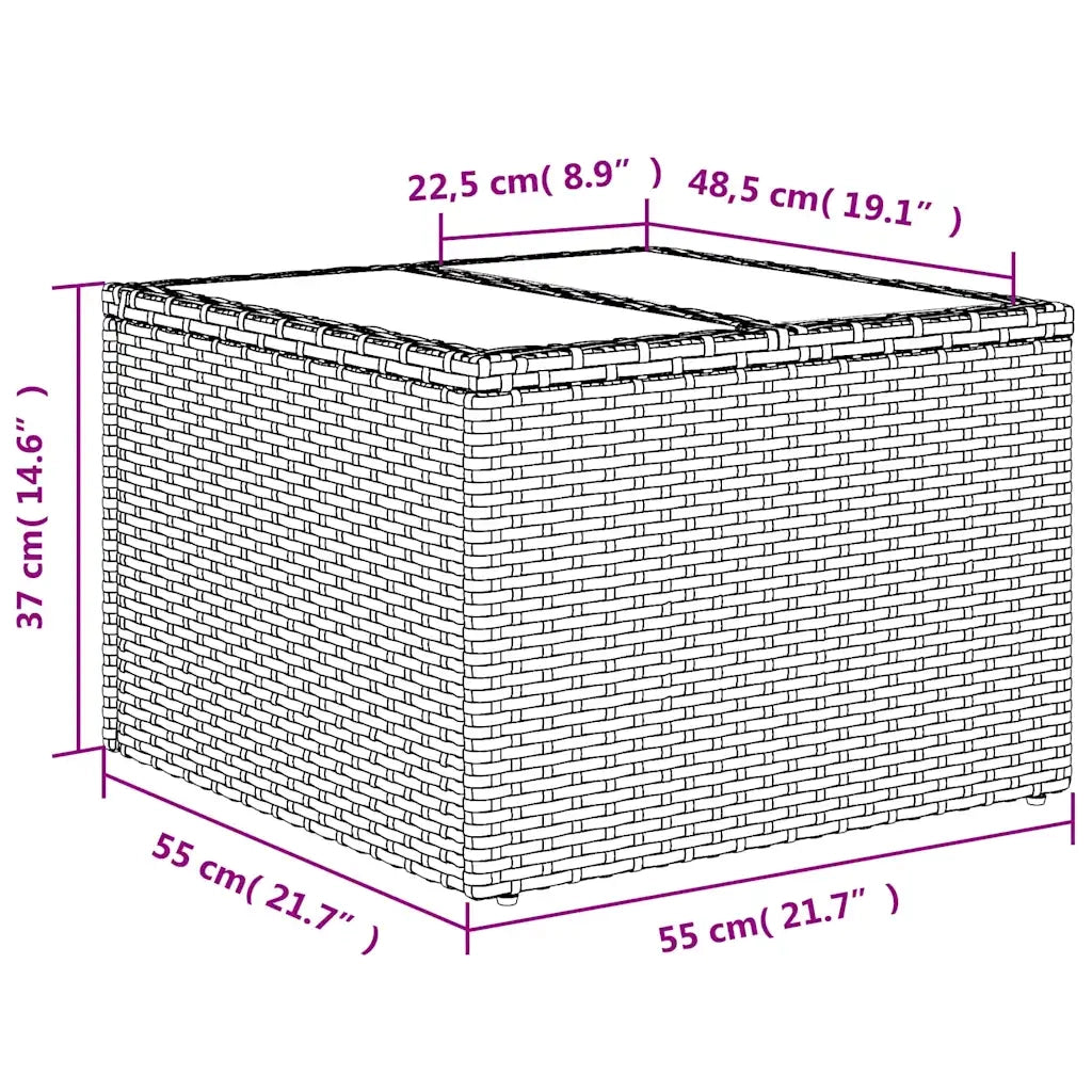 Set Divani da Giardino 10pz con Cuscini in Polyrattan Marrone 3218193