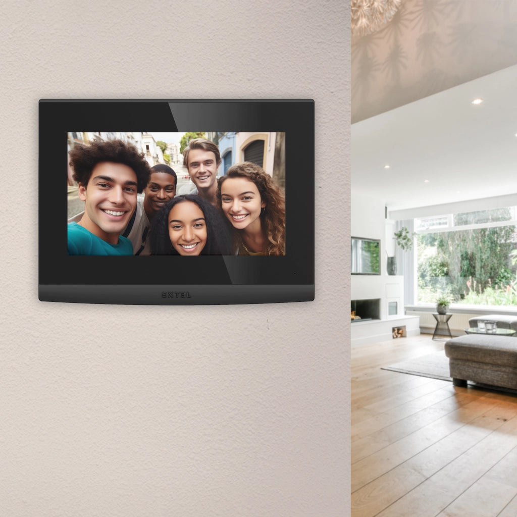 Videocitofono a 2 fili WiFi , schermo touch 7'' a colori con tastiera esterna a codice - Extel Open 3K 720330