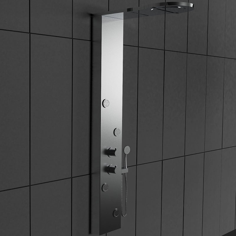 Pannello colonna doccia idromassaggio in acciaio inox lucido Sicena Tingh