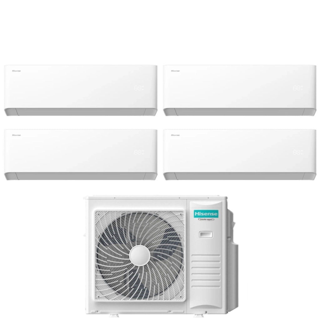 Condizionatore Hisense Quadri Split UNI HB 9+9+9+12 con 5AMW105U4RQC R-32 Wi-Fi Integrato
