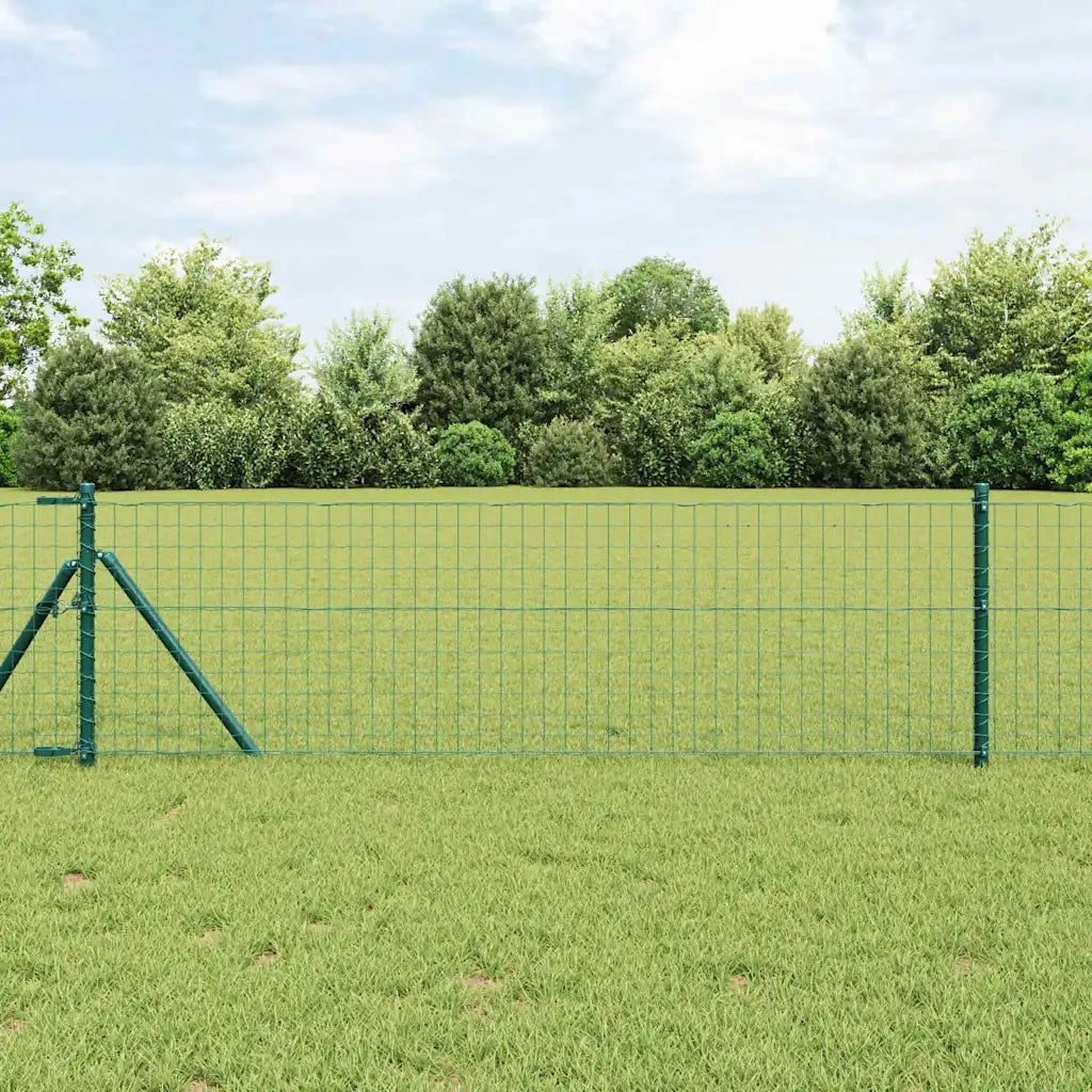 Recinzione con Posto Verde 0,8 x 25 m Acciaio e PVC