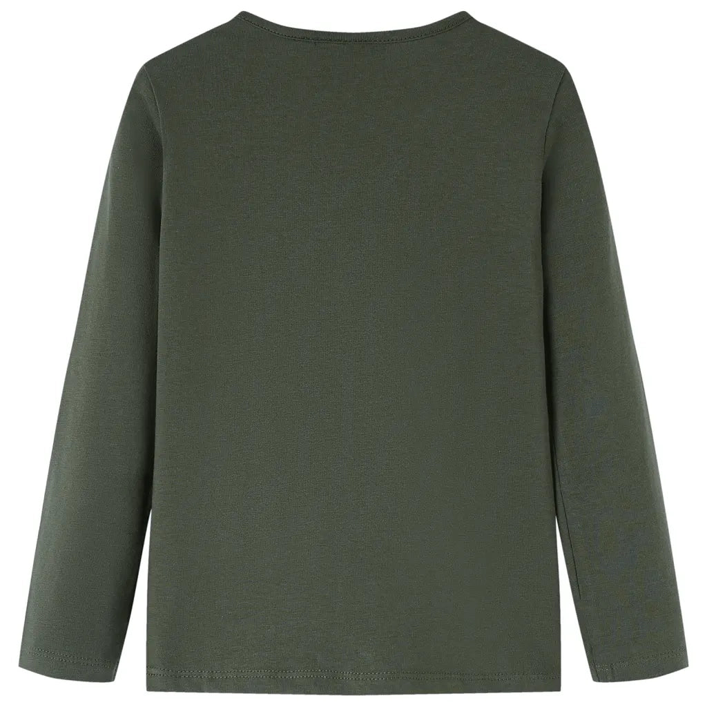 Maglietta da Bambina a Maniche Lunghe Khaki 116