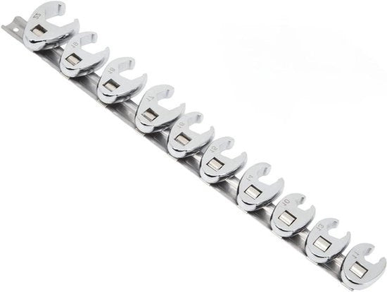 Set di chiavi a dente - Morsa di corvo - 10-22 mm - Misurazioni metriche - Zone dure - Spazi stretti - Riparazione auto - Riparazione sanitaria - Riparazione industriale
