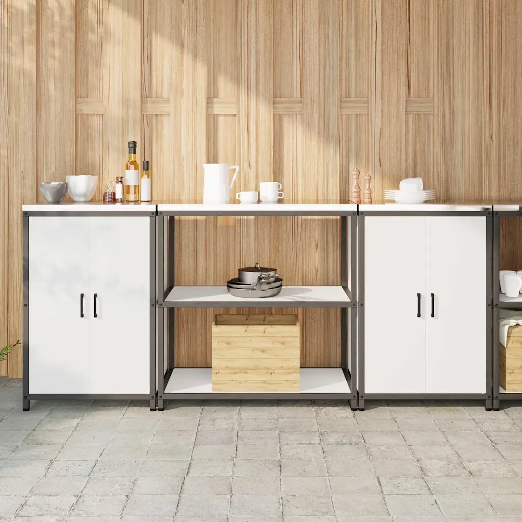Set di Stoccaggio per Cucina con lo scaffale 3 pcs Bianco