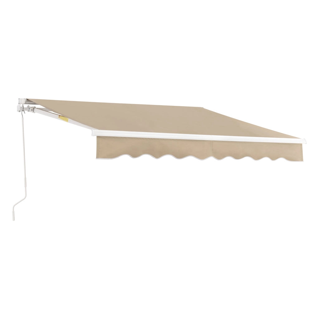 Tenda da Sole a Muro Bitonto con Bracci Estensibili e Manovella 300 x 250 cm (LxP) Beige [en.casa]