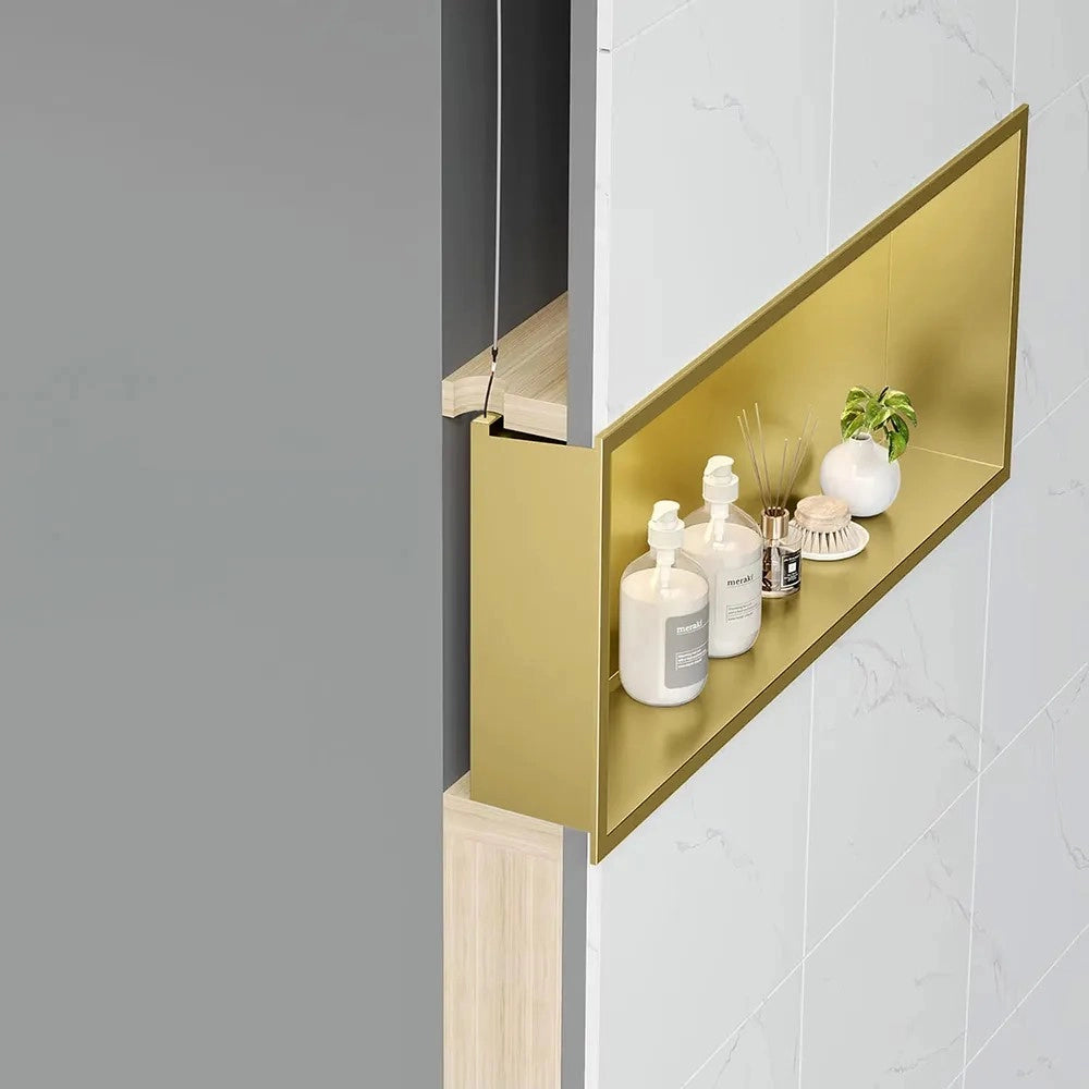 Mensola Bagno Led 30x60 Brush Gold