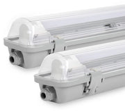 Doppio LED TL Striscia LED Acqua Resistente per Bussola LED T8, IP65 120 cm, 1 x 18W, Bianco Neutro