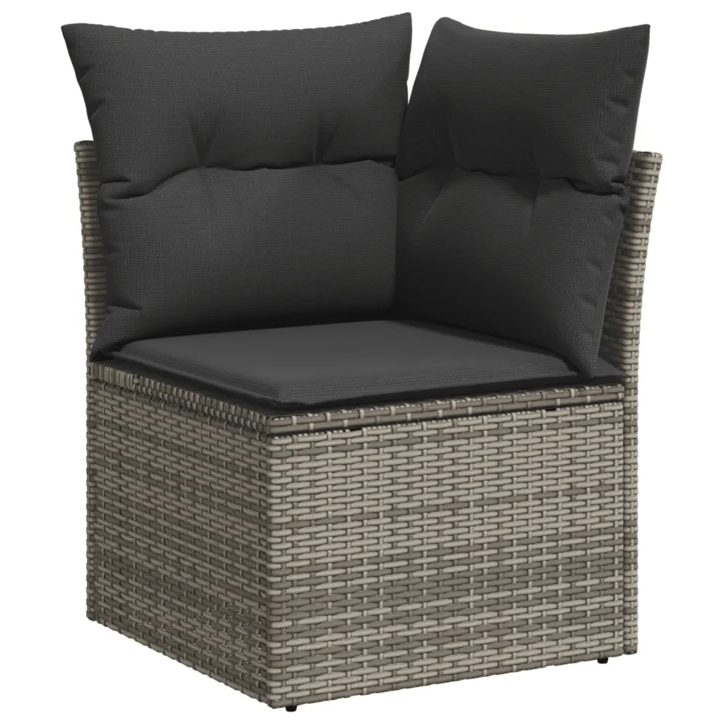Set Divano da Giardino 8 pz con Cuscini Grigio in Polyrattan 3256368