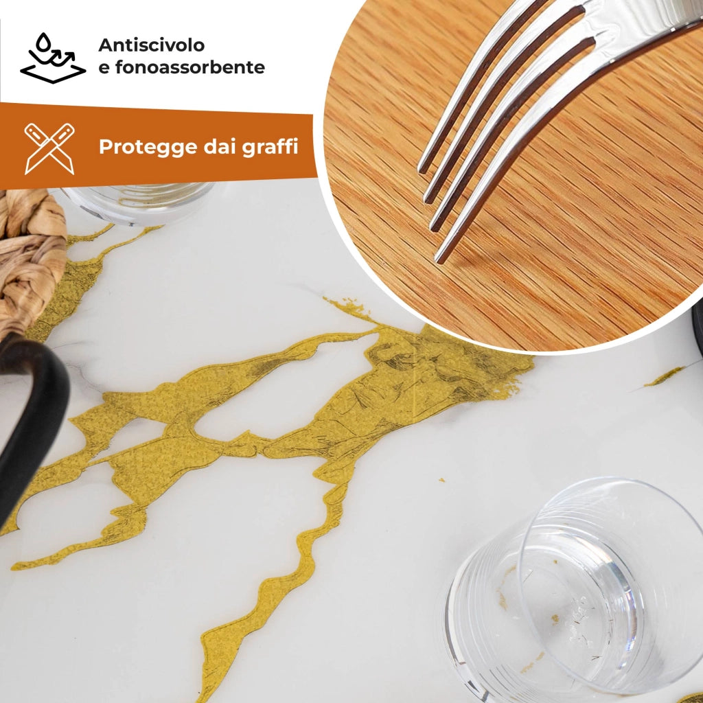 Copritavolo Stampato In Pvc Alto 1.2 Mm Pellicola Protettiva Cover Proteggi Tavolo Tovaglia Protezione Mollettone Spesso Antimacchia  Urti Olio Graffi Impermeabile Dis11 - 100x290Cm