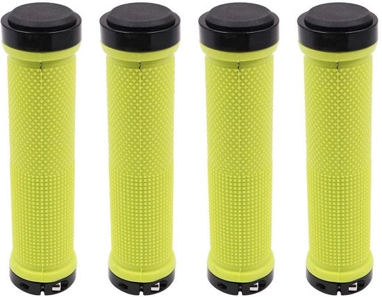 Accessori per bicicletta - Manubriio per freno - Gomma antiscivolo - Comodo e duraturo - Giallo - Blocco doppio - Adatto per mountain bike e biciclette da corsa - 2 pezzi
