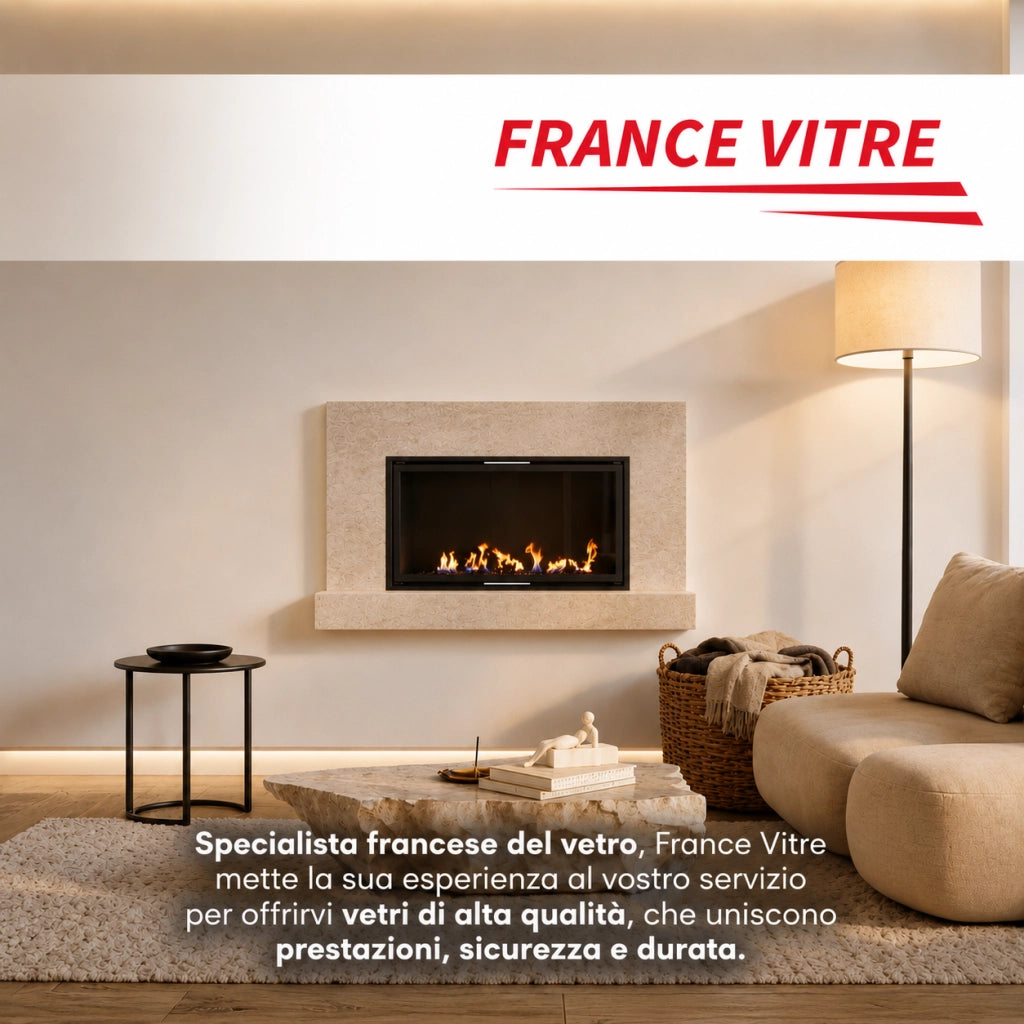 HENLEY - modello : stoves-cheltenham - 370 x 300 x 4 mm - Vetro per stufa a legna - vetro camino di ricambio - vetro per caminetto resistente al fuoco - France Vitre