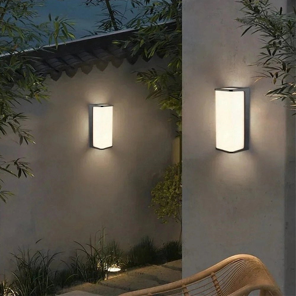 Trade Shop - Applique Led Da Esterno Giardino Moderno Lampada Da Muro Nera 10 Watt Ip65 643-n -