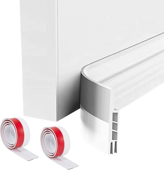 Tappeti di arresto per porte - Afdichtamento acustico della porta, Spugna autoadesiva per afdichtamento, Bianco, 5 x 100 cm