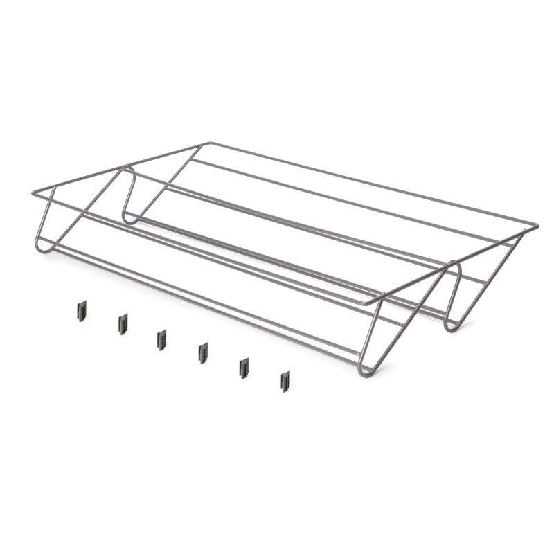 Emuca Cassetto in filo metallico per armadi e cabine armadio Quartz, 740mm (M90), Acciaio, Titanio