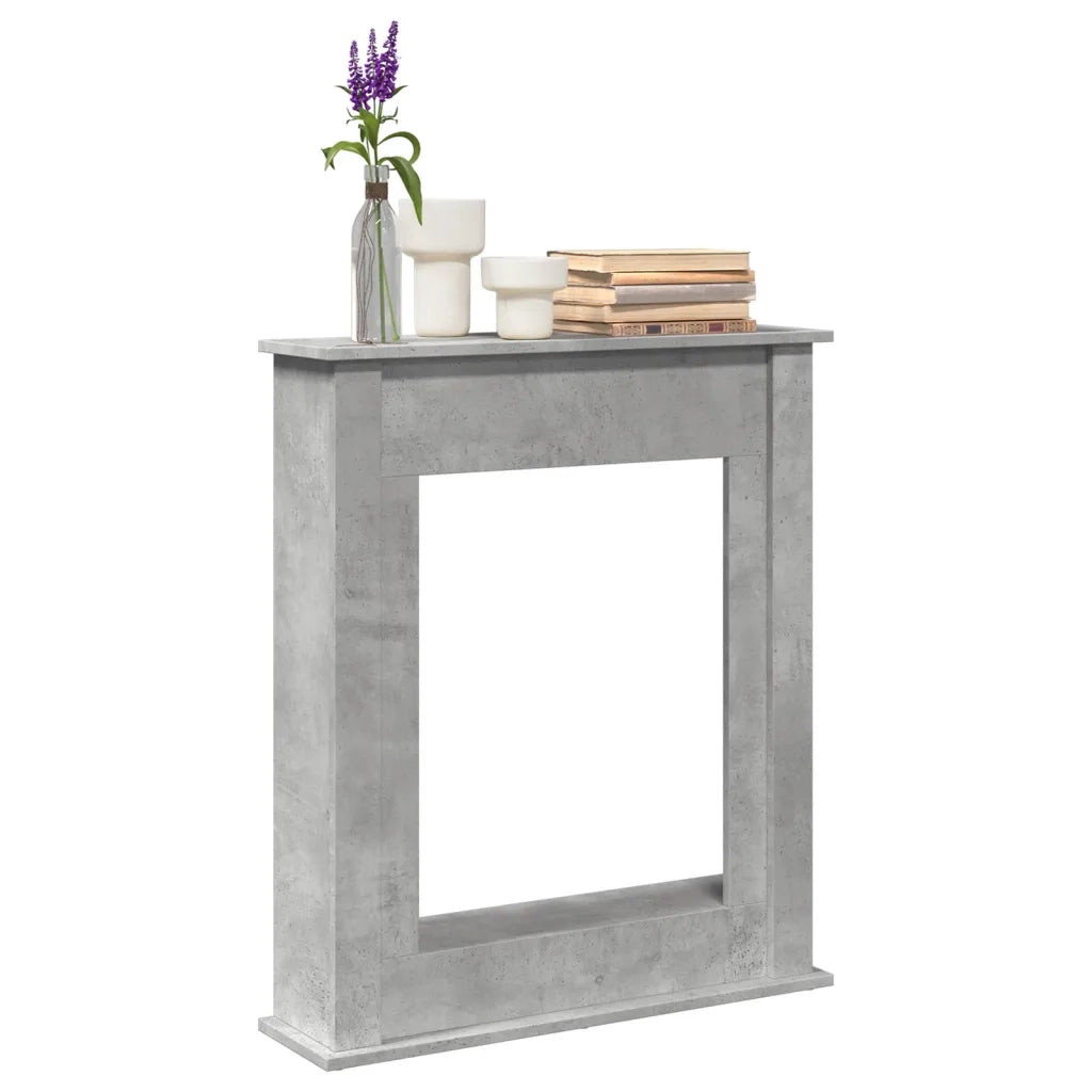 Cornice per Camino Grigio Cemento 75x20x87,5 cm in Truciolato 854583