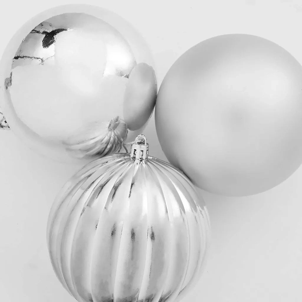 Set di palline di Natale XL 9 pcs Argento Plastica 42018874
