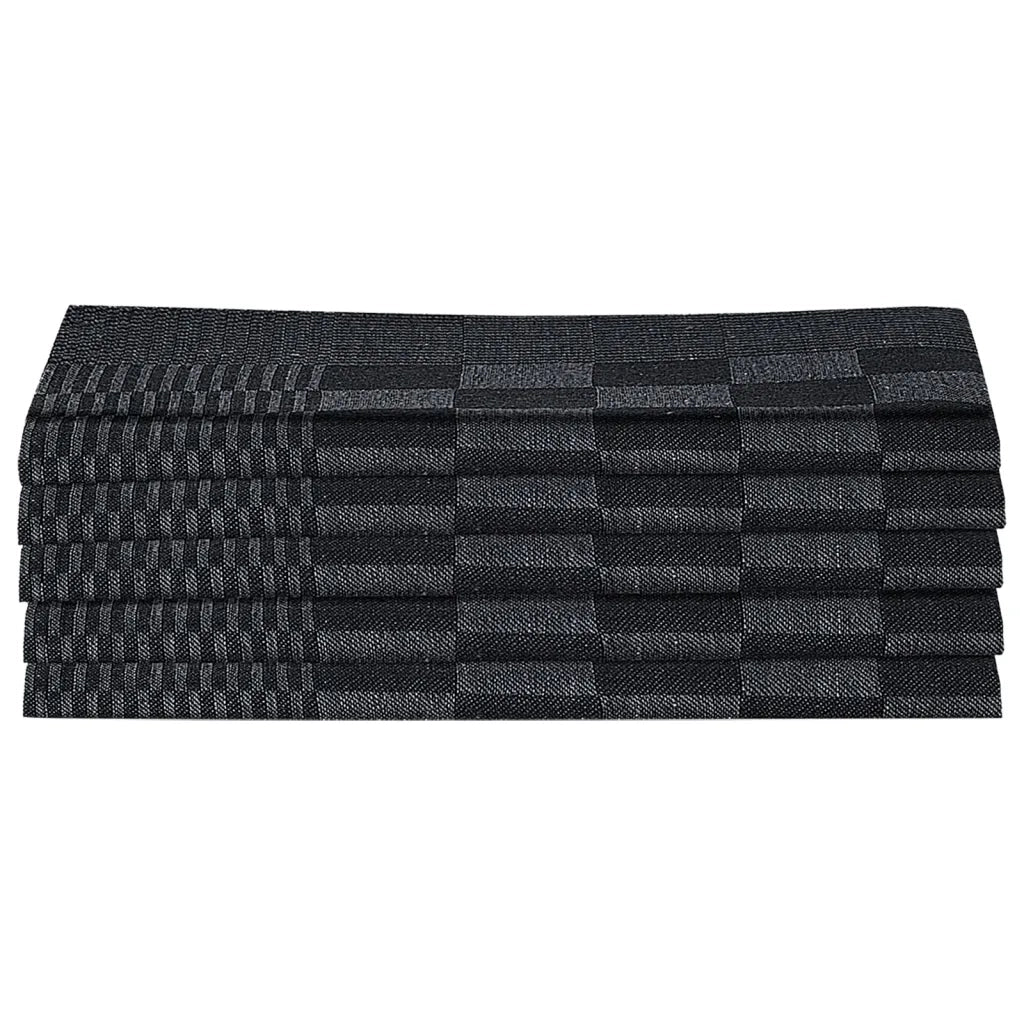 Set Strofinacci 10 pz in Cotone Nero e Grigio 136285