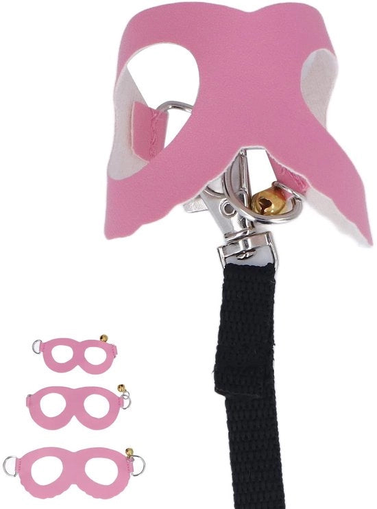 Set di Cinturini per Animali da Compagnia - Vestito per Hamster/Cavia - Cinturino in Pelle Sintetica - Cinturino in Nylon - 3 Dimensioni - Inclusa Cerniera - Cinturino per Animali da Compagnia