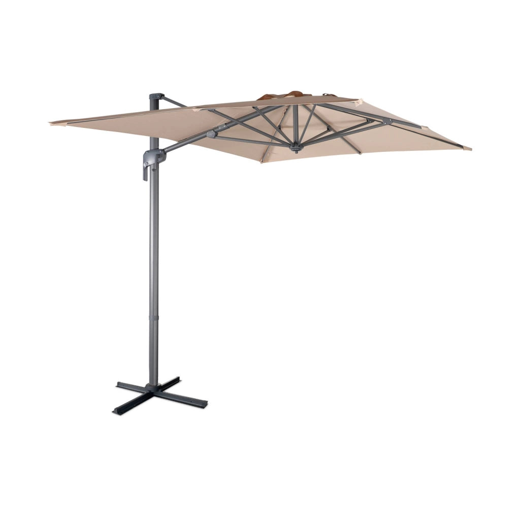 Ombrellone rettangolare eccentrico, 3x2m, beige