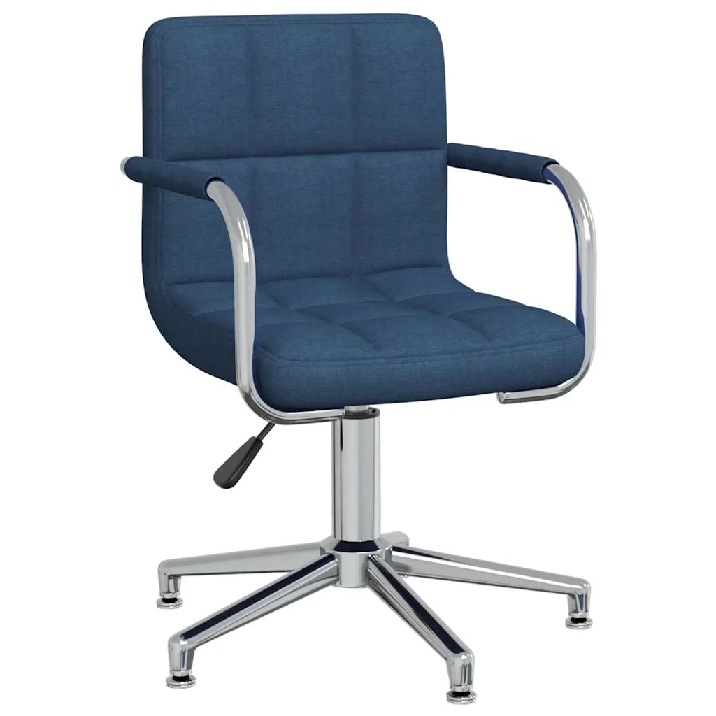 vidaXL Sedia da Ufficio Girevole Blu in Tessuto