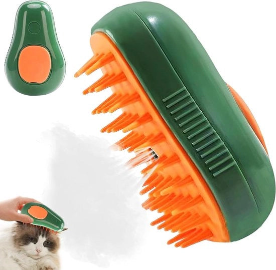 Spazzola a vapore 3 in 1 per Gatti e Cani - Massaggio e Auto Pulizia