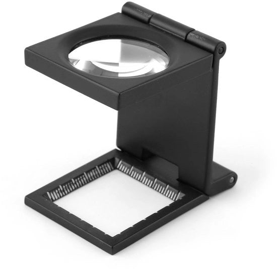 Verglassio portatile - 10x ingrandimento - Tessitore portatile pieghevole - Nero - Verglassio portatile per tessuti - Adatto per appassionati di fai da te