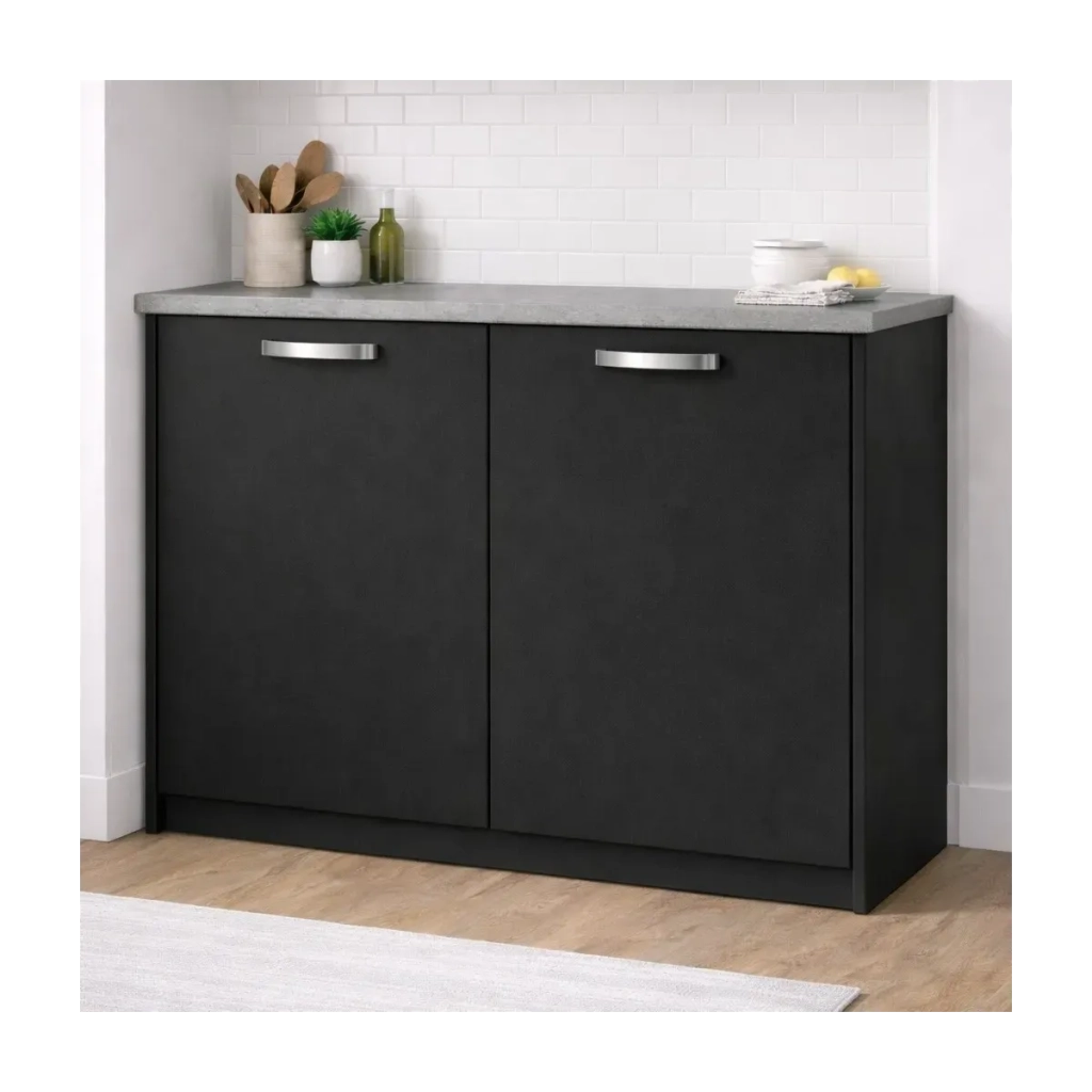 Anta per mobili in Legno nobilitato Compresa di Maniglia 72x30 Nero
