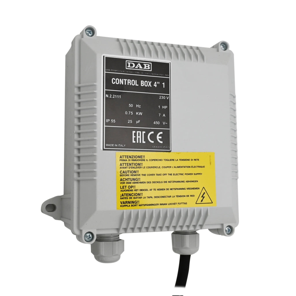 QUADRO ELETTRICO PER SOMMERSA- 1,5 Hp  35 uF- DAB- pezzi 1