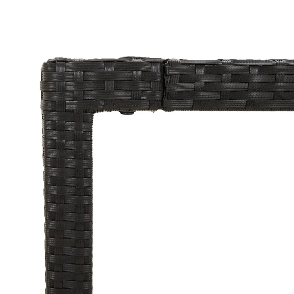 Set da Pranzo da Giardino 9 pz con Cuscini Nero in Polyrattan 3212633