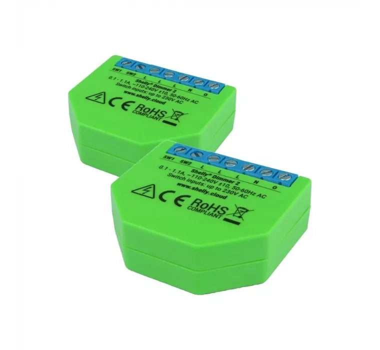Dispositivo controllo luci alogene. led. wi-fi. Shelly Dimmer 2 - Double pack