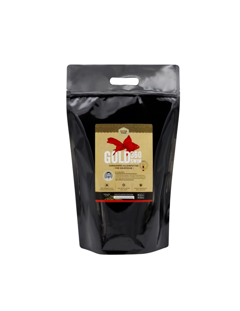 Nutramare Gold360 Swim Ø2,5mm 10kg - mangime Premium in pellet galleggianti per pesci rossi da laghetto