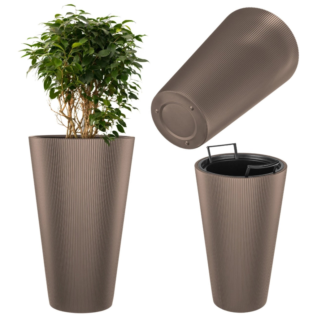 KADAX Doniczka Linea Slim 30 kakao + WKŁAD 5850-100 K16607
