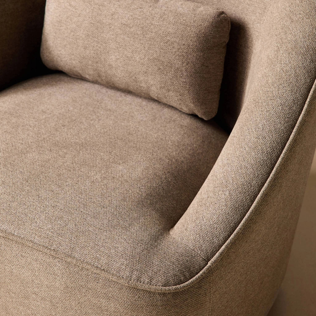 Poltrona girevole 360° con cuscino, grigio