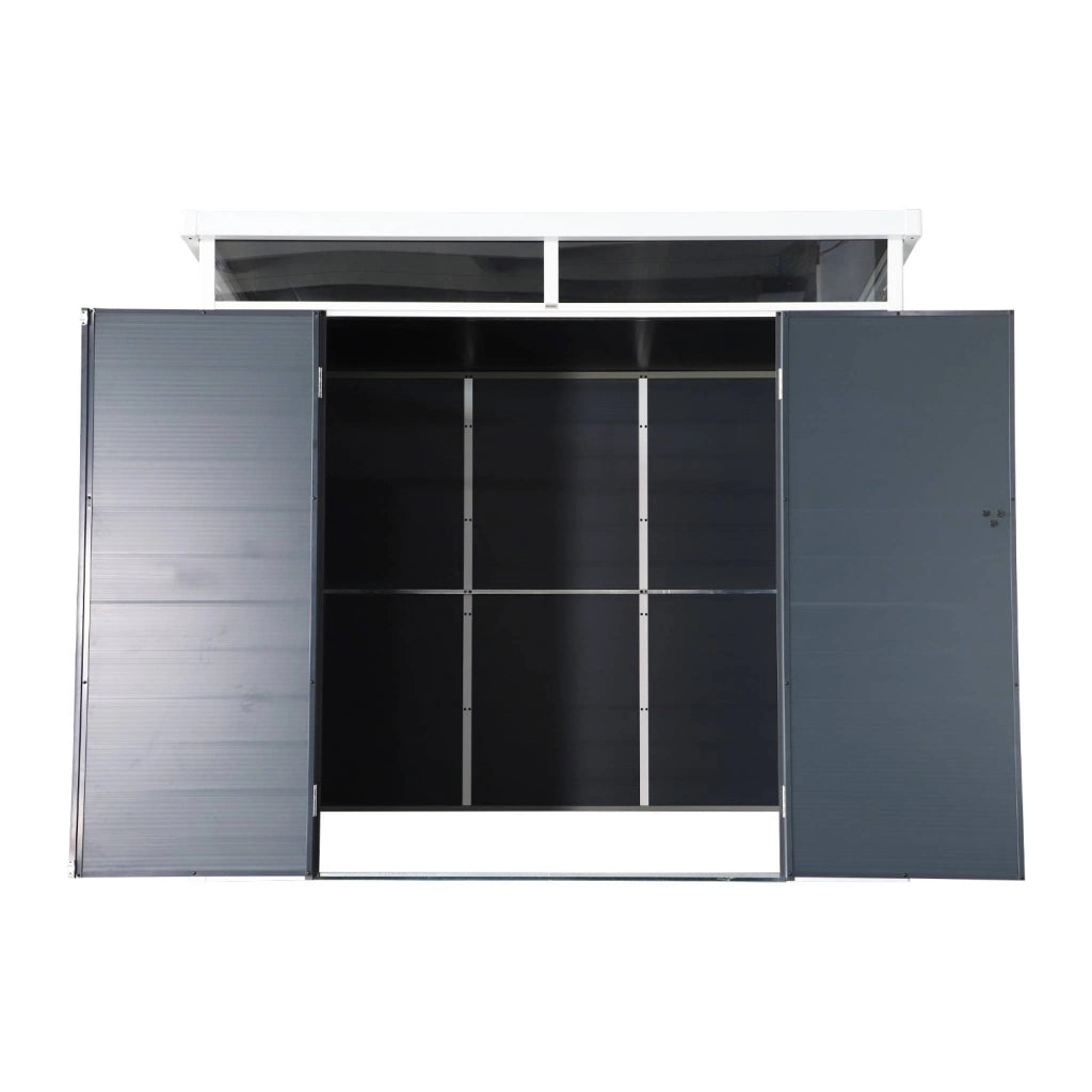 Casetta da giardino in plastica con struttura in alluminio, 4.55m²,
