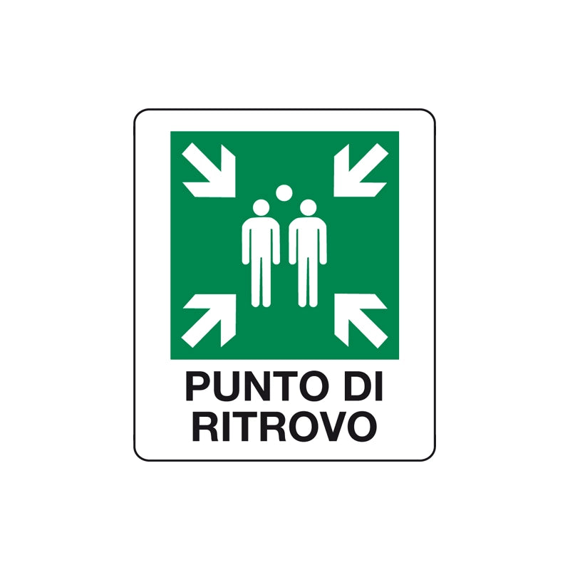 CARTELLO' PUNTO DI RITROVO' 20x30 cm - 10 pezzi