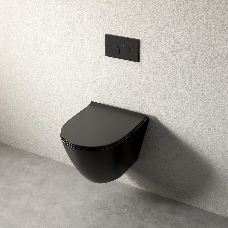 WC NERO SENZA BORDO SEDILE A CADUTA LIBERA DUROPLAST SCARICO A VORTEX