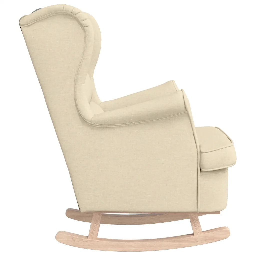 Sedia a Dondolo Crema 74x90x102 cm in Tessuto 4016926